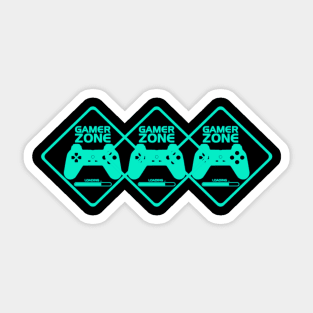 Gamer Light Blue Minimalist Aesthetic Design Sticker